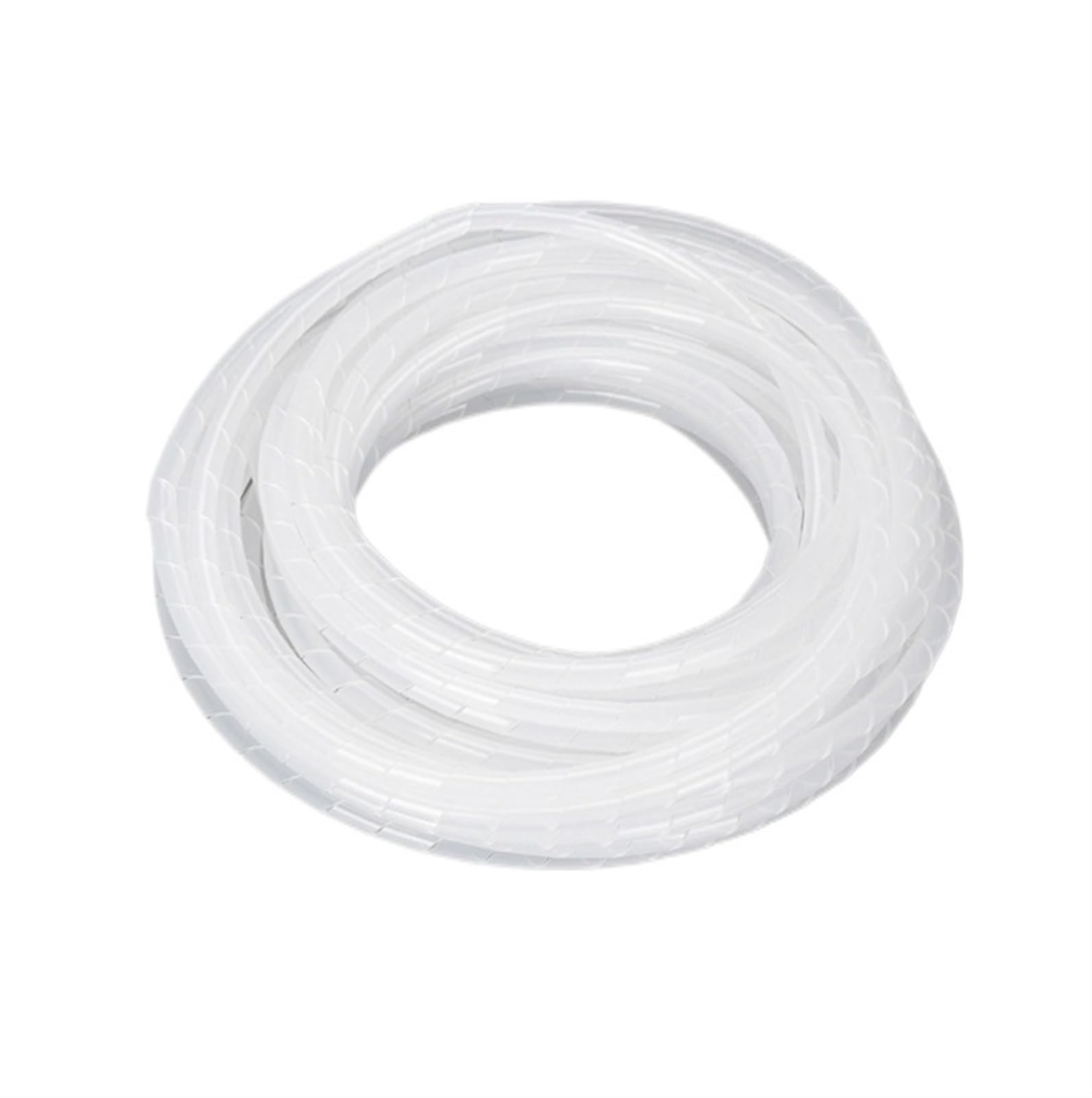 Guaina per cavi a spirale, diametro esterno 8 metri, diametro del tubo 10 mm, colore bianco e nero (bianco)