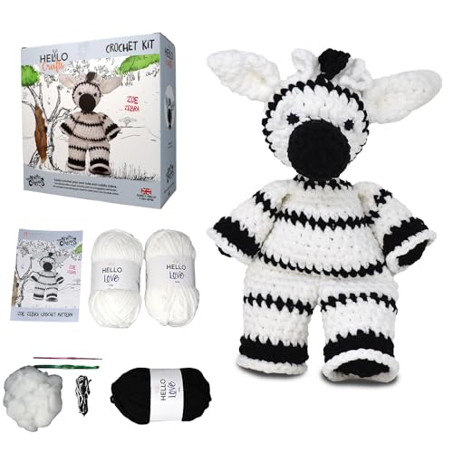 Kit de crochet Zoe Zebra pour offrir un cadeau fait main unique et doux