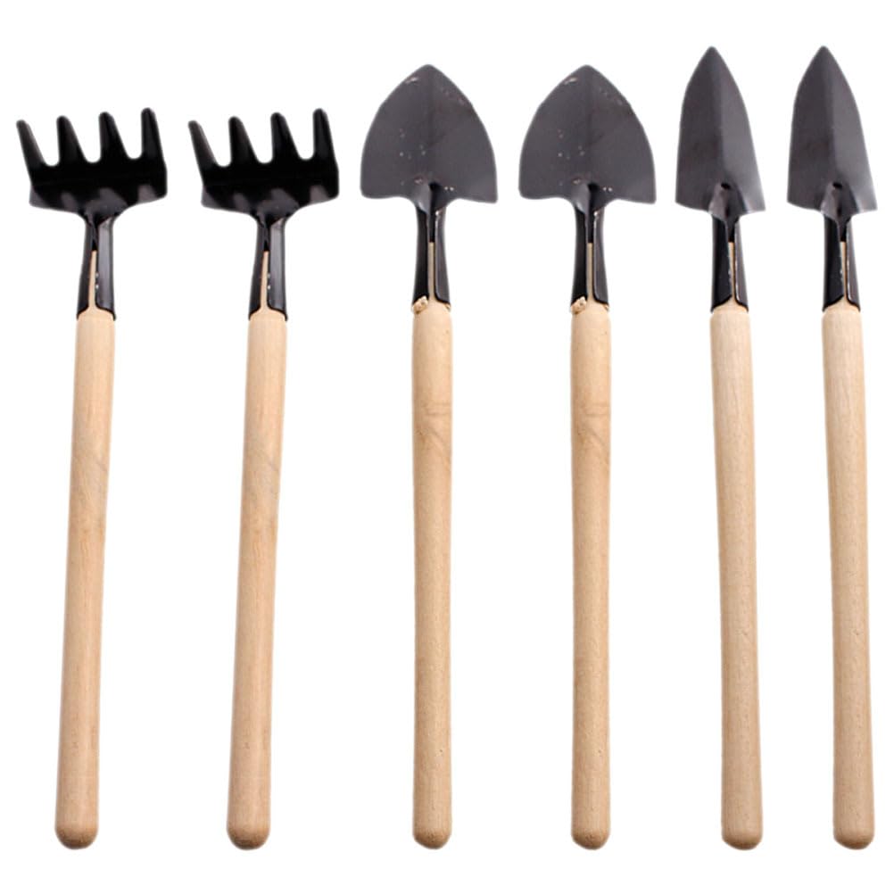 Sosoport 2sets Mini Gardening Tools with Handles Lightweight Planting Tools for Transplanting Flowers and Vegetables