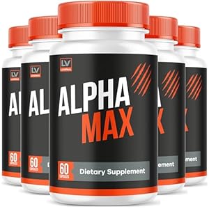 (5 Pack) Alpha Max for Men Capsules, Alpha Max Men Advanced Formula Pills, Alpha Max Supplement, AlphaMax Vitamins for Daily Health Support, Max Alpha Review, 300 Capsules for 5 Months