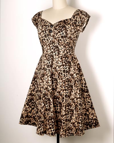 Image of YARN & INK Retro Swing Dresses for Women 1950s Vintage Rockabilly Clothes Pinup Clothing Cocktail Party Dress