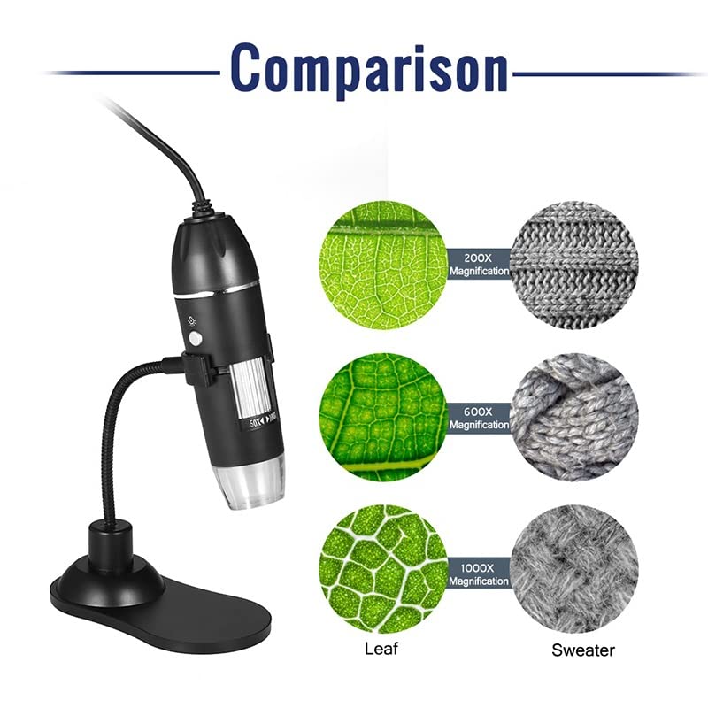 Microscope numérique 1000X avec loupe de bureau et lames pour observation
