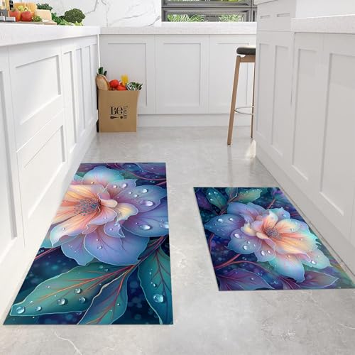 Alfombras de cocina lavables con base segura que aporta color a tu entrada 4