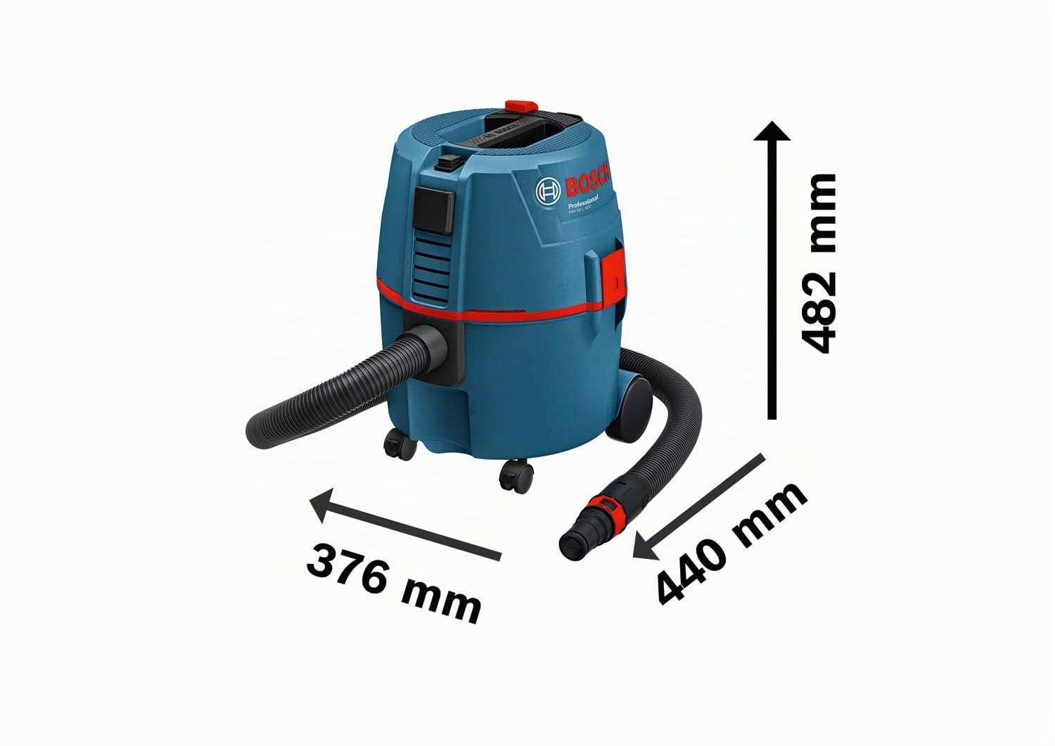 Aspirateur Bosch Professional GAS 20 L SFC, aspire eau et poussiere, 1200W, nettoyage filtre semi-automatique (carton) - 060197B