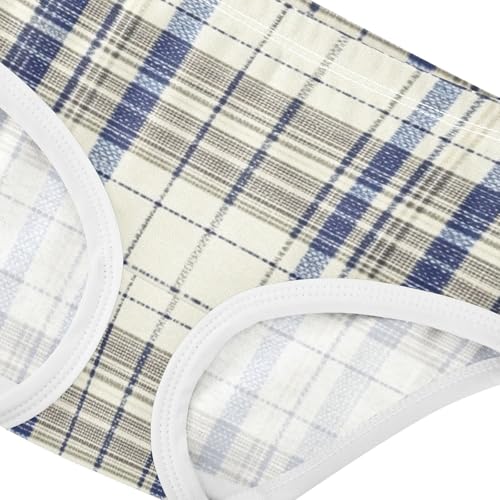 Girls' Sport Panties Breathable Underwear for Kid Checkered Plaid4