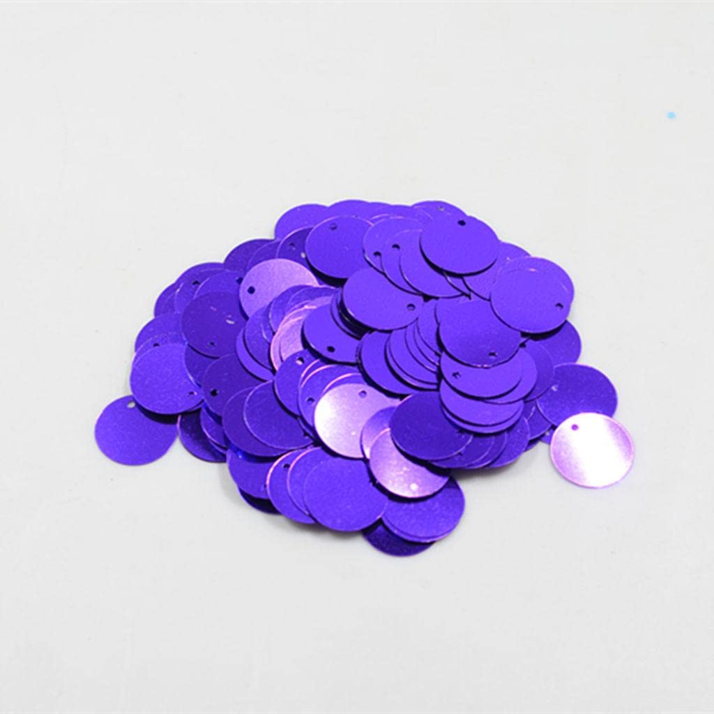 MERISHOPP Pack of 130Pcs Shiny Round Loose Sequins Paillettes Sewing Craft Jewelry Making Costume DIY Home Decor Ornaments 16Mm Dark PurpleCrafts|Sewing|Embellishments & Finishes|Sequins 4