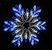 Sienna 15" Pure White & Blue LED Lighted Snowflake Christmas Window Decoration