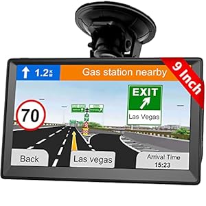 GPS Navigator for Car 9 Inch Truck GPS Commercial Drivers 2024 with US/CA/MX Offline Map, Free Map Update, Voice Guidance, Drive Alert, Handheld GPS Navigation System for Vehicle RV Semi Truck