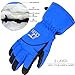 LETRY Waterproof Womens Mens Ski Gloves - Unisex Winter Outdoor Sport Thermal Warm Snow Skiing Snowmobile Snowboarding Gloves Blue XL