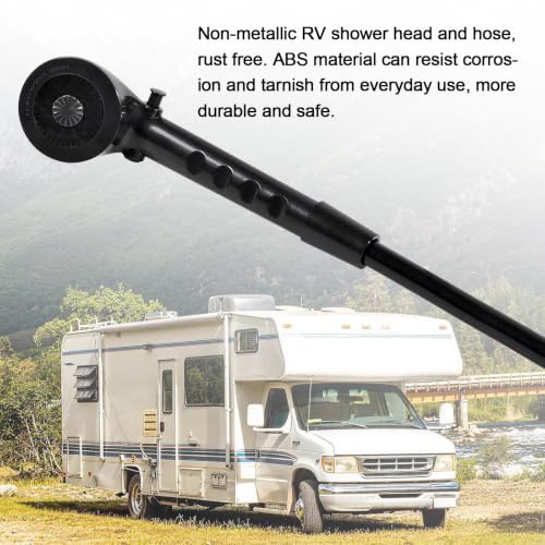 Image of Eagles RV Shower Head with Hose - Black,5Ft Hose Non-Metallic Outdoor RV Shower Kits Replacement with Pause Function for RVs, Fifth Wheels, Motor Homes, Travel Trailers, Campers, Boats
