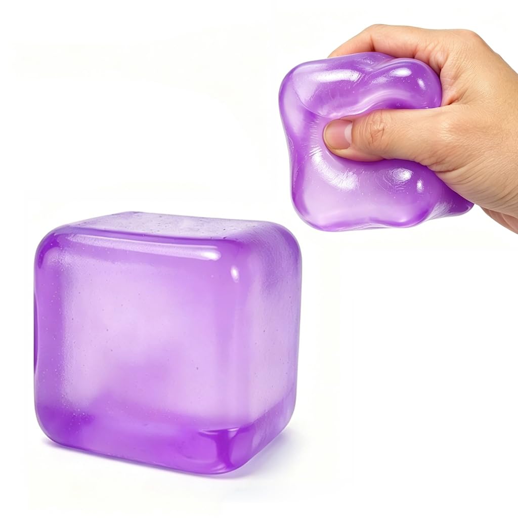 Squishy Stress Cube, Soft Sensory Squeeze Fidget Cube, Stress Relief Desk Toy for Kids and Adults — image 1