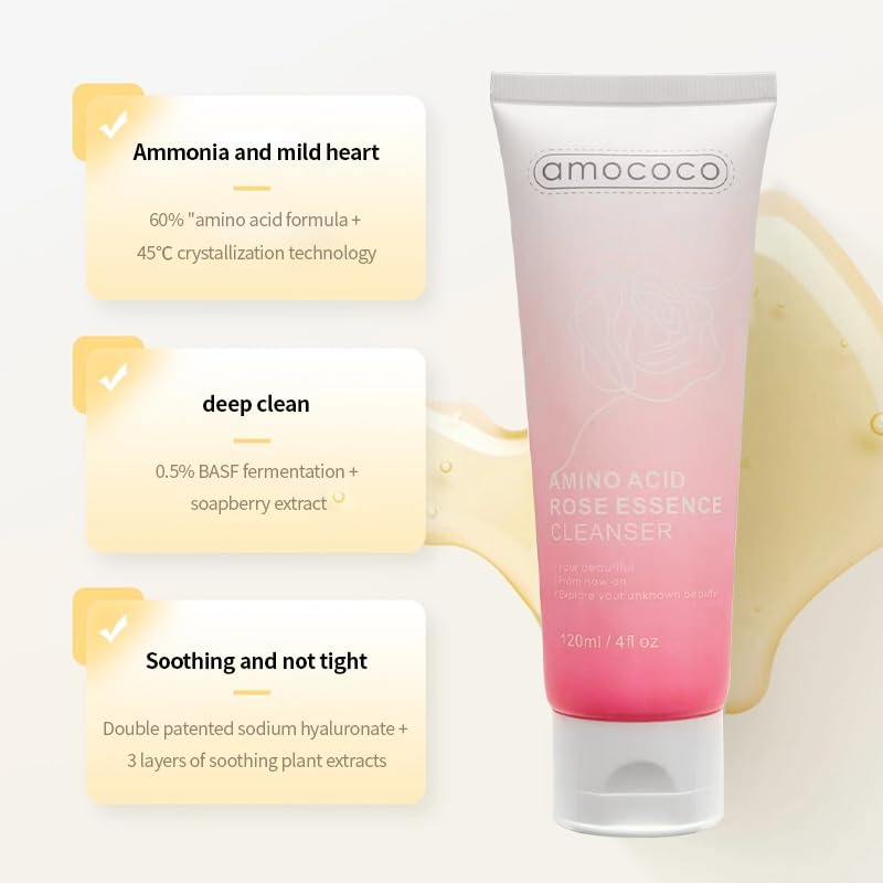 Rose Spa Gift Set for Women, Whole Body, Facial & Bath Gift Set, 5Pcs, Self Care, Home Spa Kit with Soap, Facial Cleanser and Face Cream - Image 4