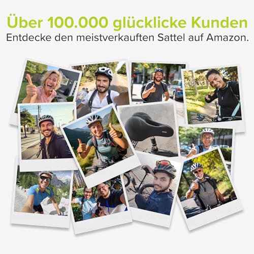 Velmia Fahrradsattel [Trekking] – bequemer Sattel für Männer und Frauen – Konzept 3 Zonen – wasserdichter Fahrradsitz mit ergonomischem Design