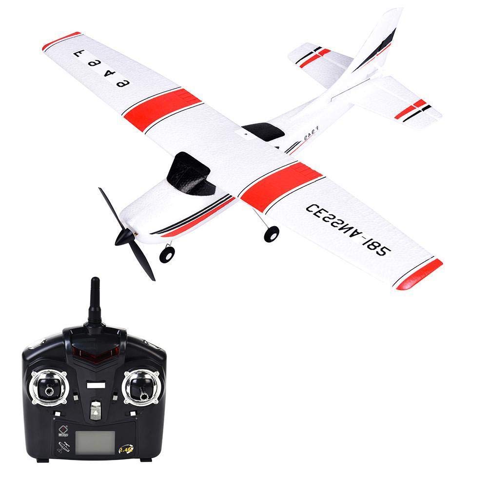 SATKIT WLToys Avión Radio Control Cessna 182 500mm Envergadura 3CH 2.4GHz Listo para Volar Acrobático EPS