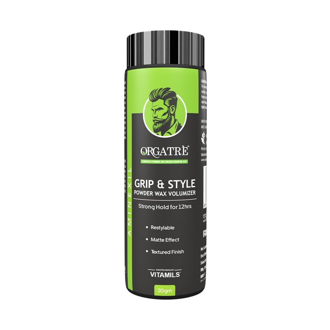 ORG-ATRE Grip and Style hair volumizing powder wax Strong hold For 12 Hrs hair wax Matte Finish hair