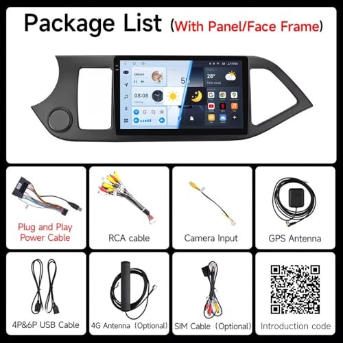 Pantalla Carplay coche para KIA PICANTO: viaja conectado con Android Auto y Bluetooth 7