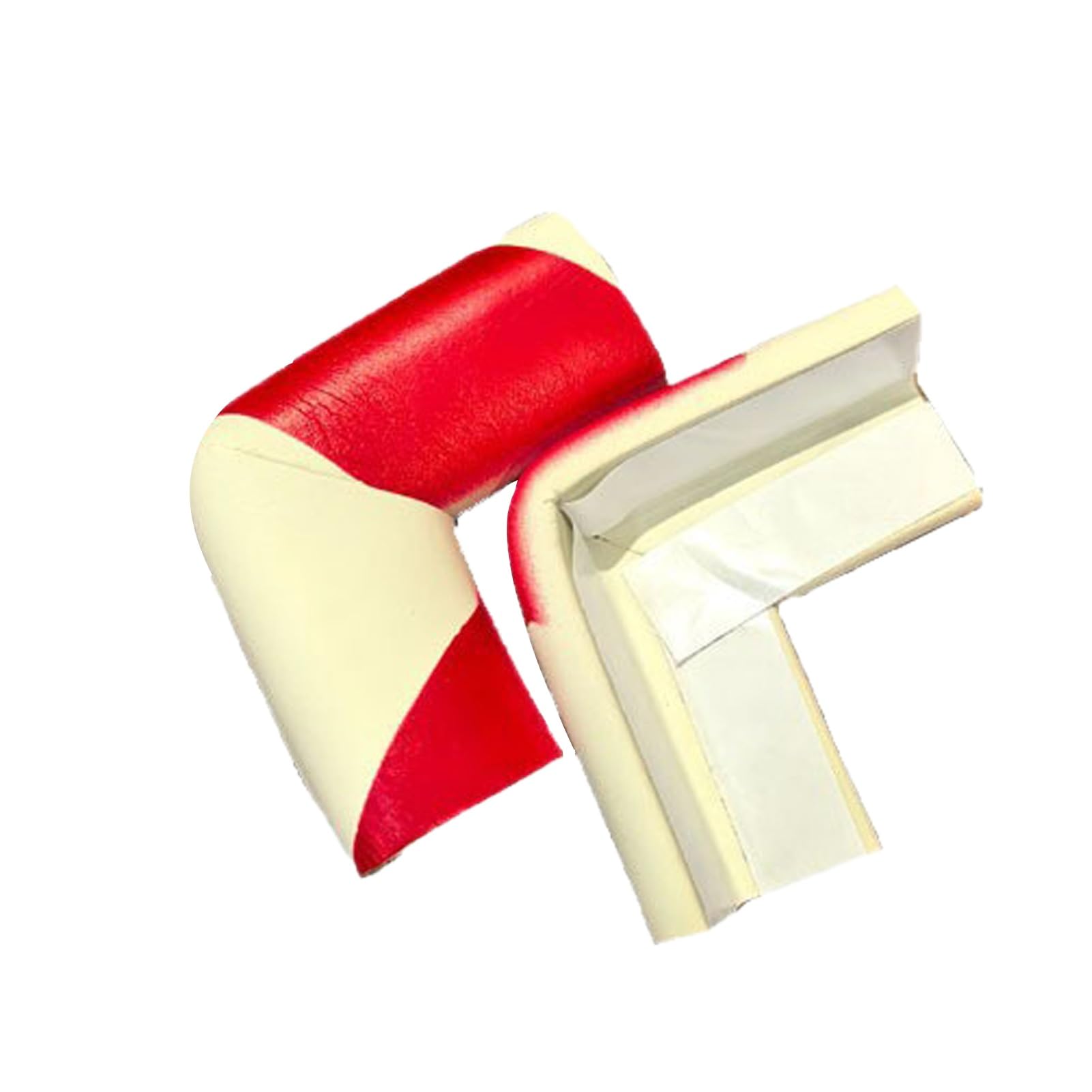 Protectores de Esquina en Forma de L Industrial Rojo Blanco Advertencia Edge Guard, Protectores de Goma de Espuma Suave para Parados de protección de Seguridad de Esquina de gabinete de Mesa de Borde