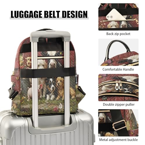 Image of ALAZA Cow Dog Pig Butterfly Women Backpack Purse Ladies Fashion Shoulder Bag Daypack Travel Bag 10L