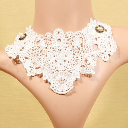 Buy Home Victorian Neon Lace Ribbon Necklace Choker Bib Necklace Crochet Collar