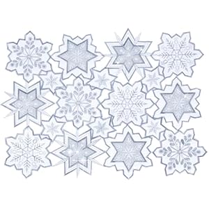   Christmas-Table-Runner-Embroidered-Snowflake-Christmas-Table-Decorations-Sparkle-White-54-inches-Long-Cutwork-Sequin-Silver-Glitter-Shiny-Applique-Holiday-Festive-Dining-Decor-New-Year-1-Piece