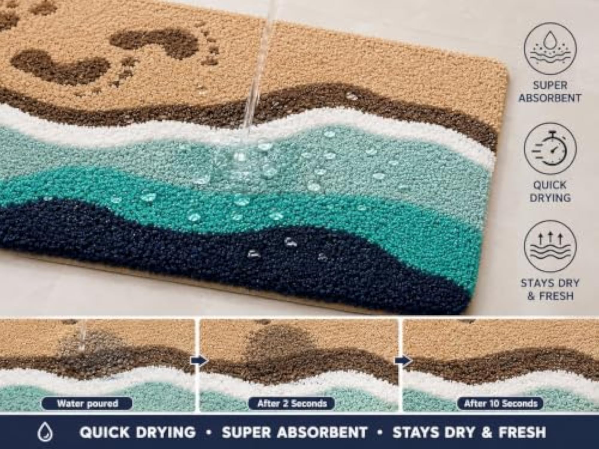 Super Soft Anti Skid Microfibre Mat