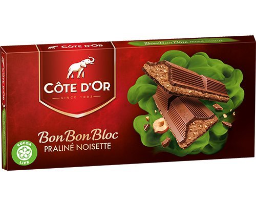 Cote d'or Bonbonbloc Praliné Noisette 200 gram (3 pack)