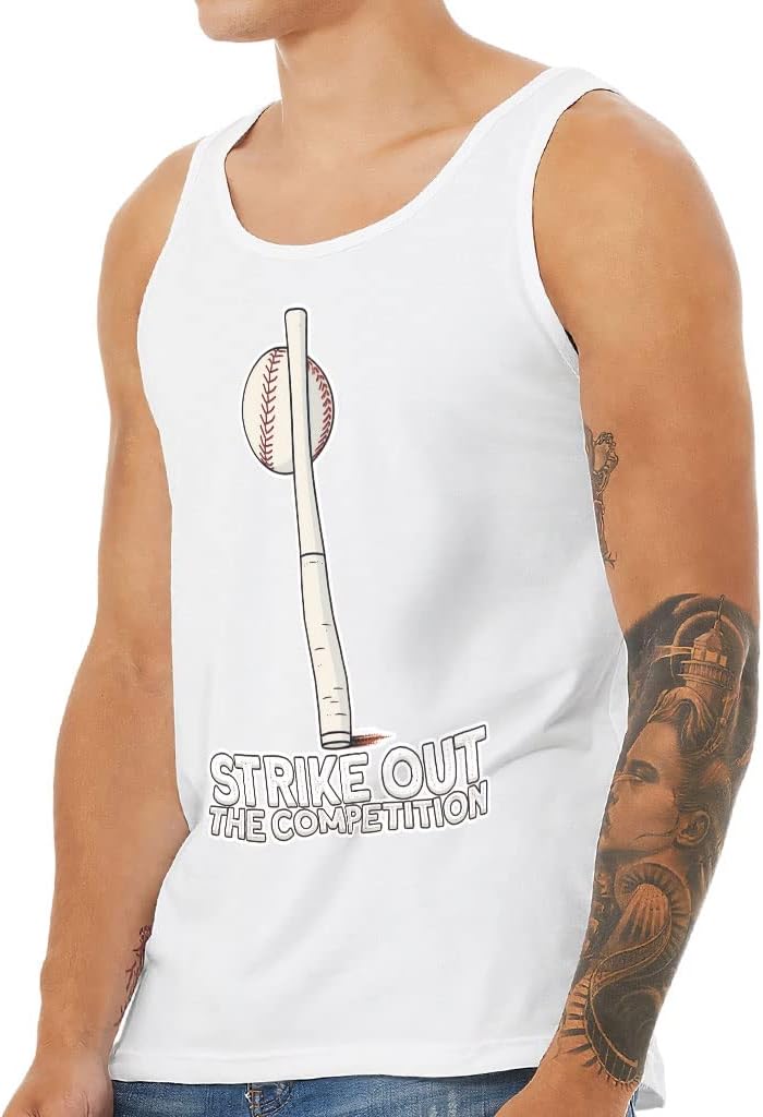 Strike Out The Competition Tank - Printed Workout Tank - Cute Jersey Tank