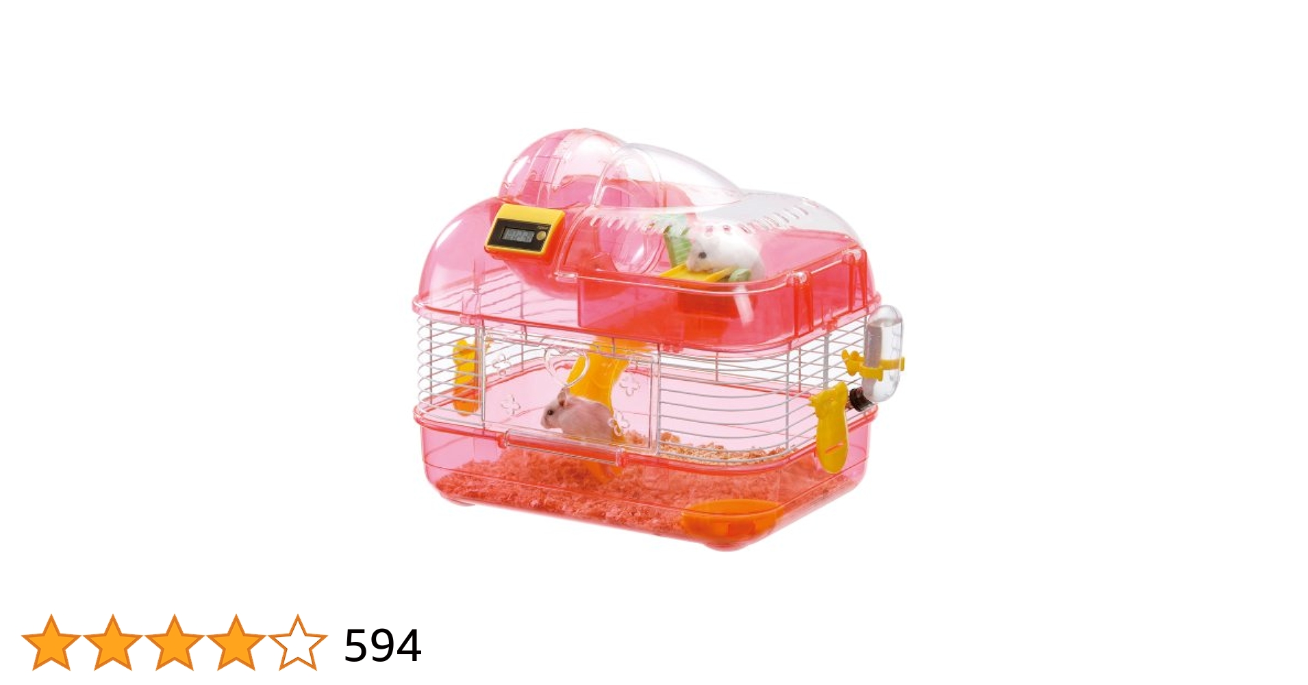 Amazon.co.jp: マルカン 2階でくるくる ピンク ハムスター用 M