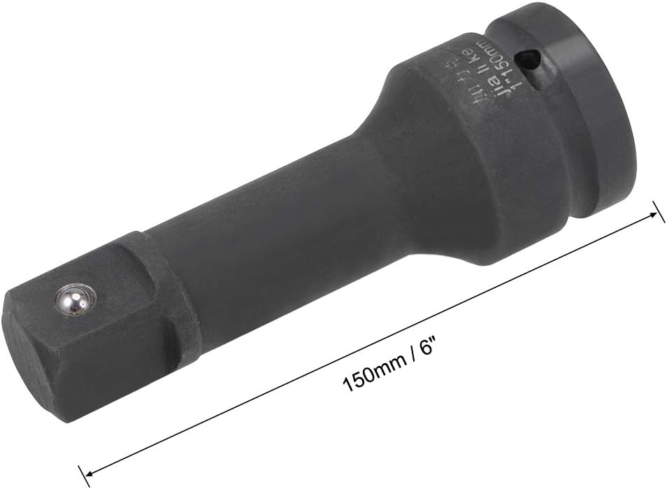 uxcell 1" Drive by 6" Impact Extension Bar for Use with Air Impact Wrenches, Breaker Bars, Ratchets, CR-MO Steel