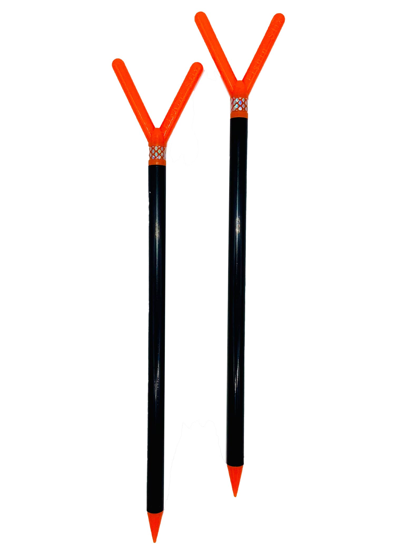 Lot de 2 supports extensibles en forme de V pour canne à pêche Orange 76,2 cm