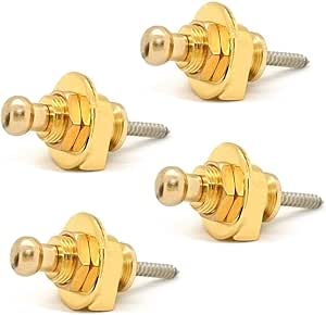 Amazon ストラップピン ギブソンタイプ 4個セット エレキギター用 メタル製 ゴールド 滑り止め 落下防止 楽器 取り付け簡単 汎用