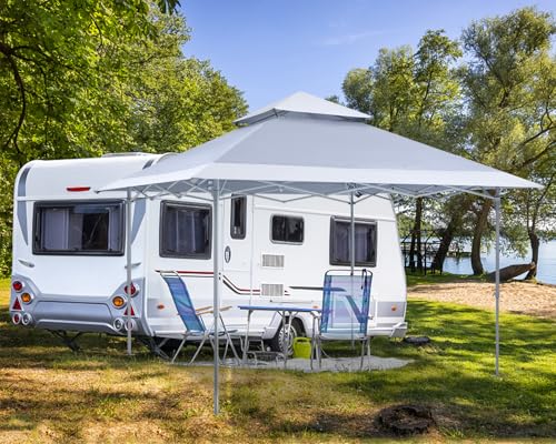 Image of MASTERCANOPY 13x13 Pop-Up Canopy Tent with Wheeled Bag Gray