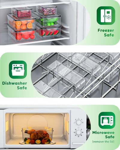 62 Pcs Large Food Storage Containers with Lids Airtight,Total 656OZ(31 Containers &31 Lids), Reusable BPA-Free Plastic Food Container for Kitchen Organization, Leakproof Meal-Prep Containers for Lunch - Image 6