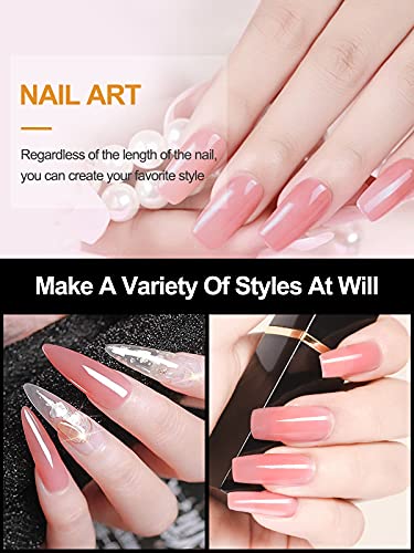 EBANKU Nagel Dual Forms Tipps mit 3 Style Dual Nail Forms,1 Gel Brush & Picker, 1 Nagelfeile, 10 Nagelspitzen Clip und… – Bild 6