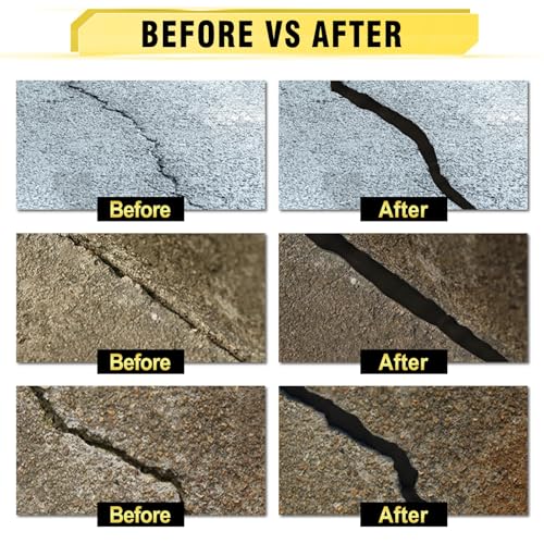 Meuvcol Asphalt Crack Filler, 3.3 LB High Elasticity Asphalt Driveway Crack Filler, Self Leveling Asphalt Sealant for Driveway, Hole, Road, Blacktop Joint Filler, Flexible Concrete Sealer - Thumbnail 2