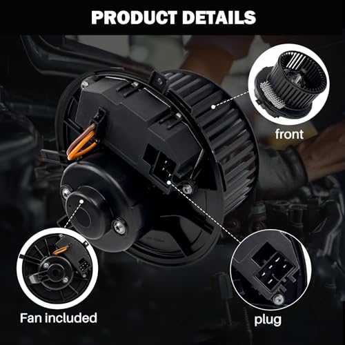 Image of 700241 AC Heater Blower Motor Fan Fit for Audi TT Quattro 2011-2015,A3 2006-2013,A3 Quattro 2006-2013, for Volkswagen GTI 2012-2014,CC 2012-2017,Golf 2012-2014,Jetta 2013-2018 1K1820015Q