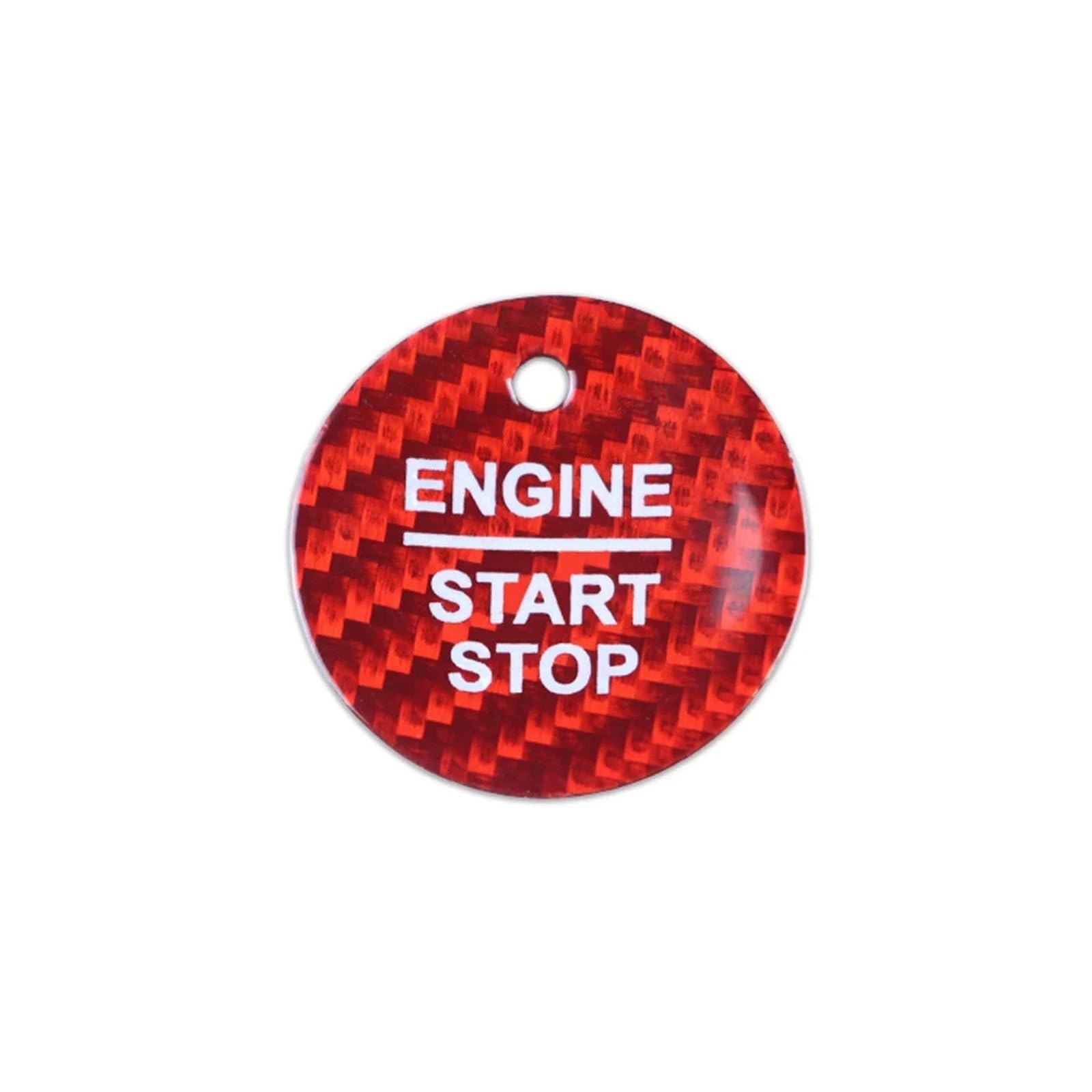 Dash Button Stickers Compatible with for Mondeo for Ecoboost for Explorer Start Stop Push Button Cover Trim Sticker Switch(Red)
