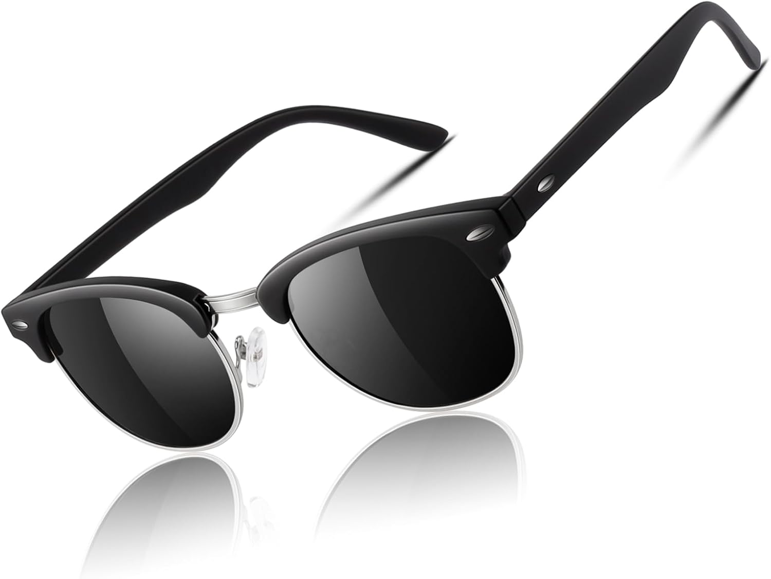 CGID Sonnenbrille Herren Damen Retro Polarisiert Vintage Halbrahmen Polarisiert UV400 Schutz