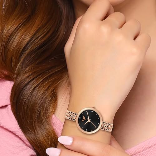Image of WHITE BIRD Starlet Quartz Analog Dial Premium Stylish Metal Strap Watch for Girls-Women's