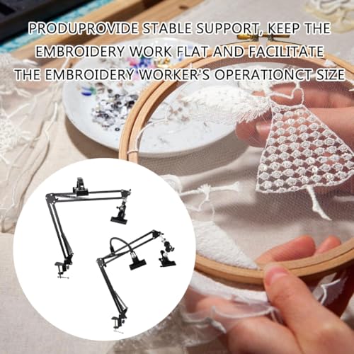 Support de cadre de broderie en métal rotatif structure robuste - 2