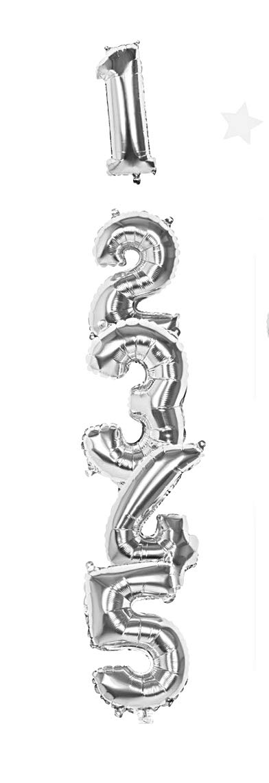 Palloncino a forma di numero blu pastello di 86 cm - PartyDeco - 1