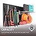 Slatwall Panel Garage Slat Wall Storage Systems, PVC Slat Wall Paneling Garage Tool Organizer Wall Mount, Black 4’x2’ Slatwall Panels Garage Wall Organizer, Garage Storage & Organization Products