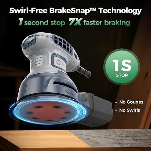 5-Inch Random Orbital Sander with Brake