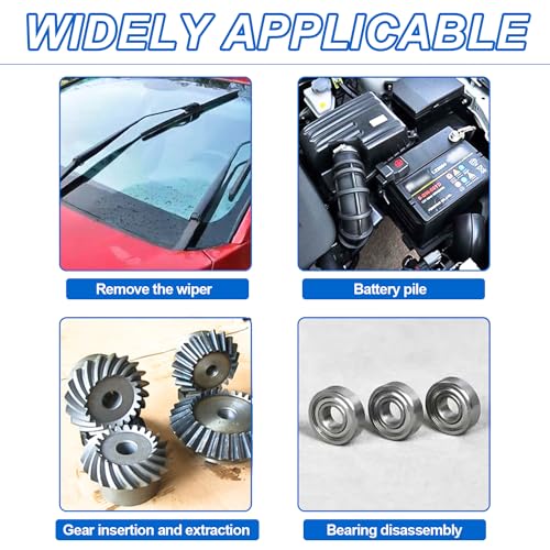 gxwcyi 2 Stück Scheibenwischer Abzieher Werkzeuge, Upgrade Wischerarm Abzieher Einstellbar mit 1 Behoben, Maximalen Öffnung von 200 mm, Polklemmen Abzieher Scheibenwischerarm (2)