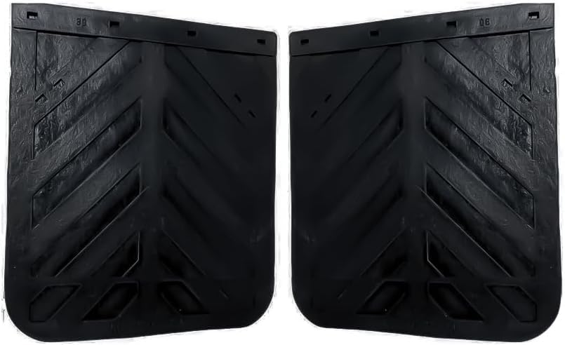 TORQUE Black Semi Truck and Trailer Mud Flaps - Chevron 24" x 36" Heavy Duty Rubber Pair (2 x TRMF142436)