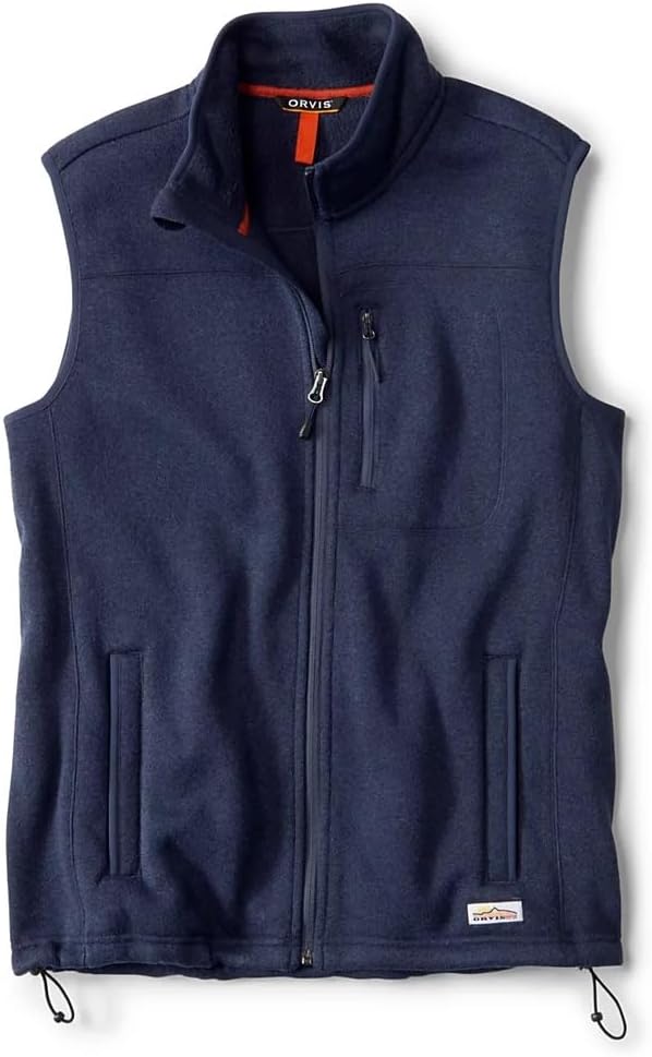 Orvis Recycled Fleece Sweater Vest for Men - Warm and Comfortable Men's Fleece Vest Made with Brushed Anti-Pilling Fiber