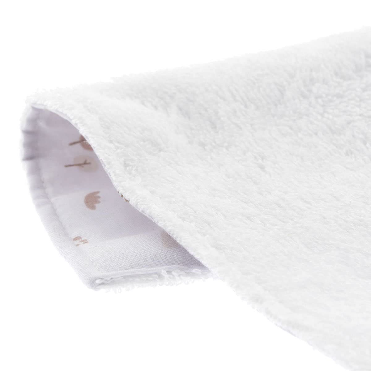 Cambrass-Toalla pequeña para secar las babas del bebé-Gasa para limpiar al bebé-seca babas Greery Beige 29.5x15.5x1 cm