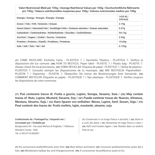 Bongiovanni Bontà Naturali Grüne Erbsenflocken 350g BIO Glutenfrei P&T