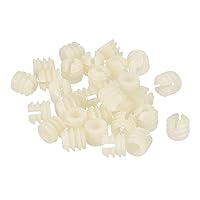 Vista 6 de HARFINGTON Tuercas preinsertadas de plástico para muebles, 0.433 in x 0.413 in, 30 piezas de inserciones de bisagra, tuercas de expansión de panel