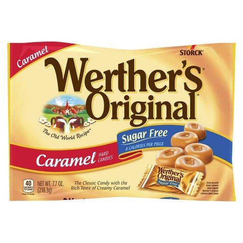 Werther's Original Sugar Free Caramel Hard Candies, 7.7 oz, 2 Pack
